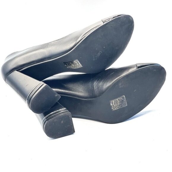 Tristan black leather patent cap to heels Sz 38 - Picture 7 of 12